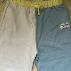 Abercrombie Kids Girls Sweatpants Size 9/10 Small Joggers Blue/White