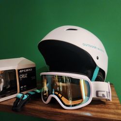 Snowboard Helmet And Goggles