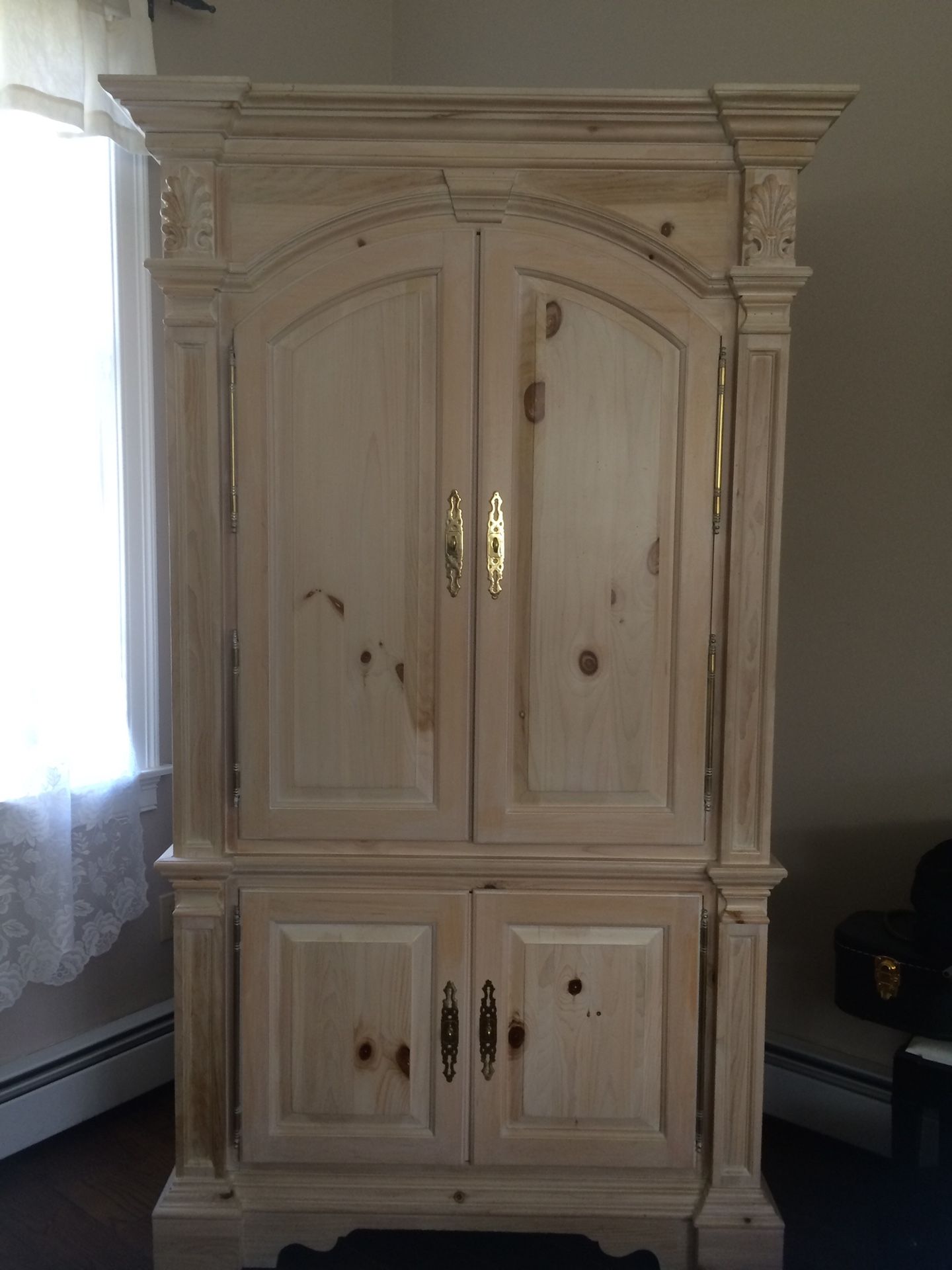 French Country/Farmhouse Armoire and Coffee Table