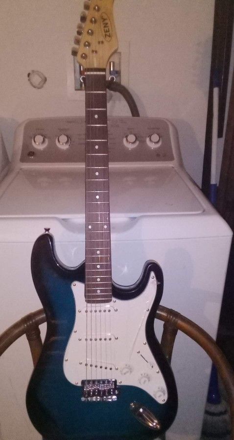 Zeny Full Size Electric Guitar with Case and Accessories