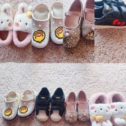 Toddler Girl Shoes Size 8-9 ( 4 Pair Together) No Stains No Smelling  Good Condition 4 Pairs Together Price  