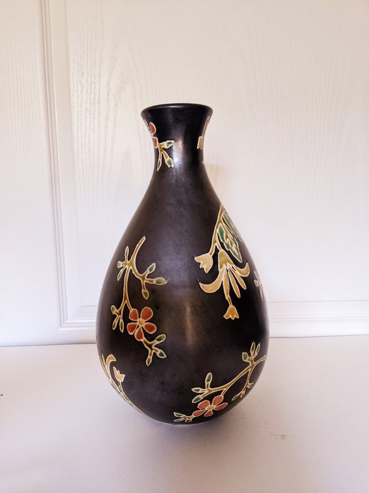 15" Tall Ceramic Flower Vase for Home Decor