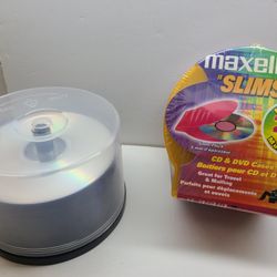 MAXWELL CD SLIMS & MEMOREX DVD-R 