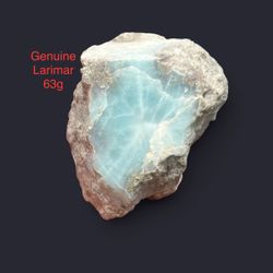 Larimar Genuine Stone from Dominican Republic 63g BEAUTIFUL COLOR