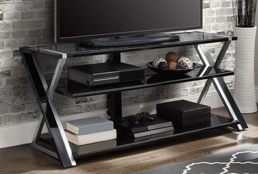 Glossy Black - Glass Tv Stand