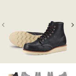 SIZE 8 RED WING WATERPROOF LEATHER SOFT TOE BOOTS BRAND NEW 