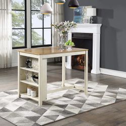 Home Furnishings Century Dining Table, Antique White