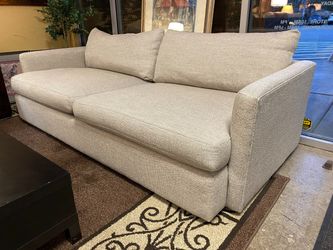 CRATE & BARREL Deep Lounge 93″ Sofa in Cement