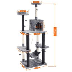 Cat condo tree scratch post