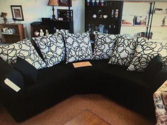 Black and white sectional