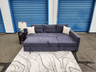 Pullout Sleeper Sofa With Chaise + Storage FREE DELIVERY