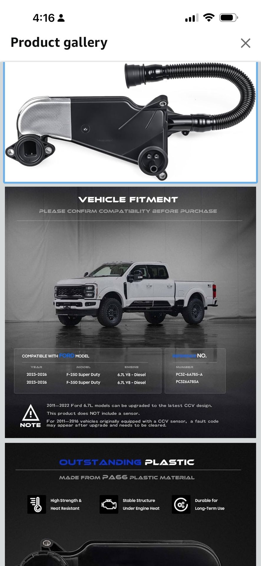 Air Oil Separator Assembly Fit for Ford F250 F350 Super Duty 2023-2024 OR 2011+ 6.7L Powerstroke Diesel - PCV CCV Vent Valve Engine Crankcase - Replac