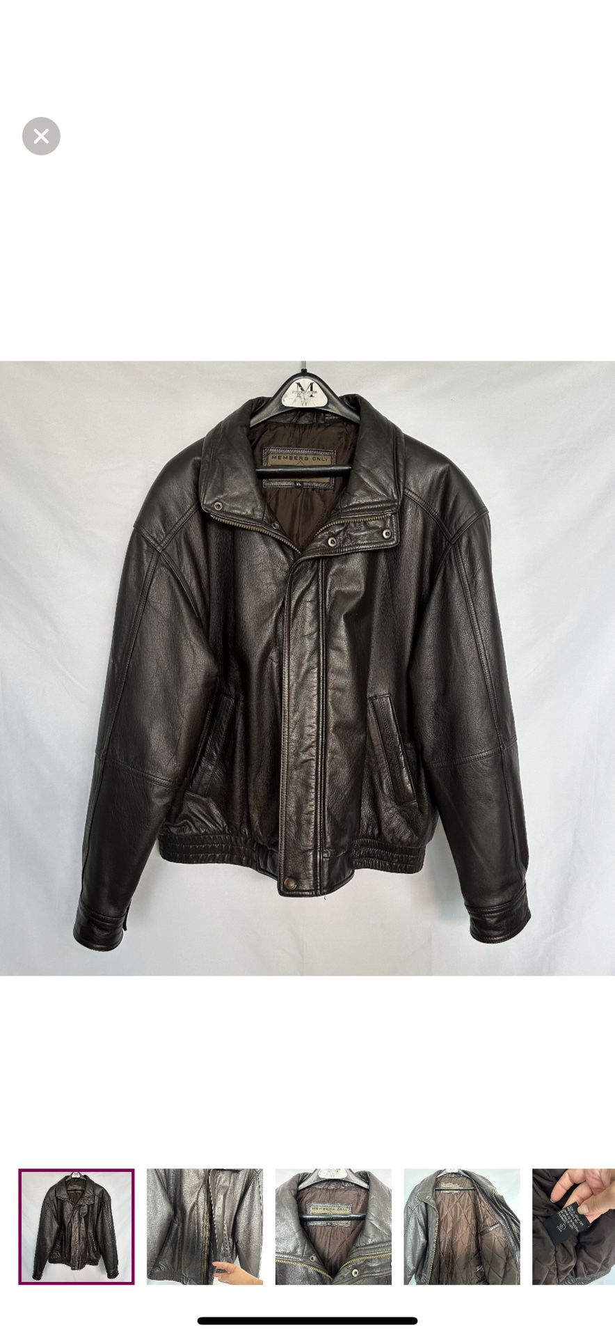 Vintage Members Only XL Genuine Leather Jacket