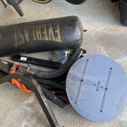 Punching bag and frame