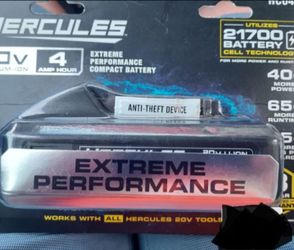 Hercules 20V 4amp hr extreme performance battery
