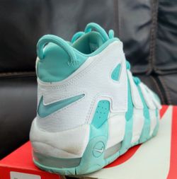 nike uptempo mint green