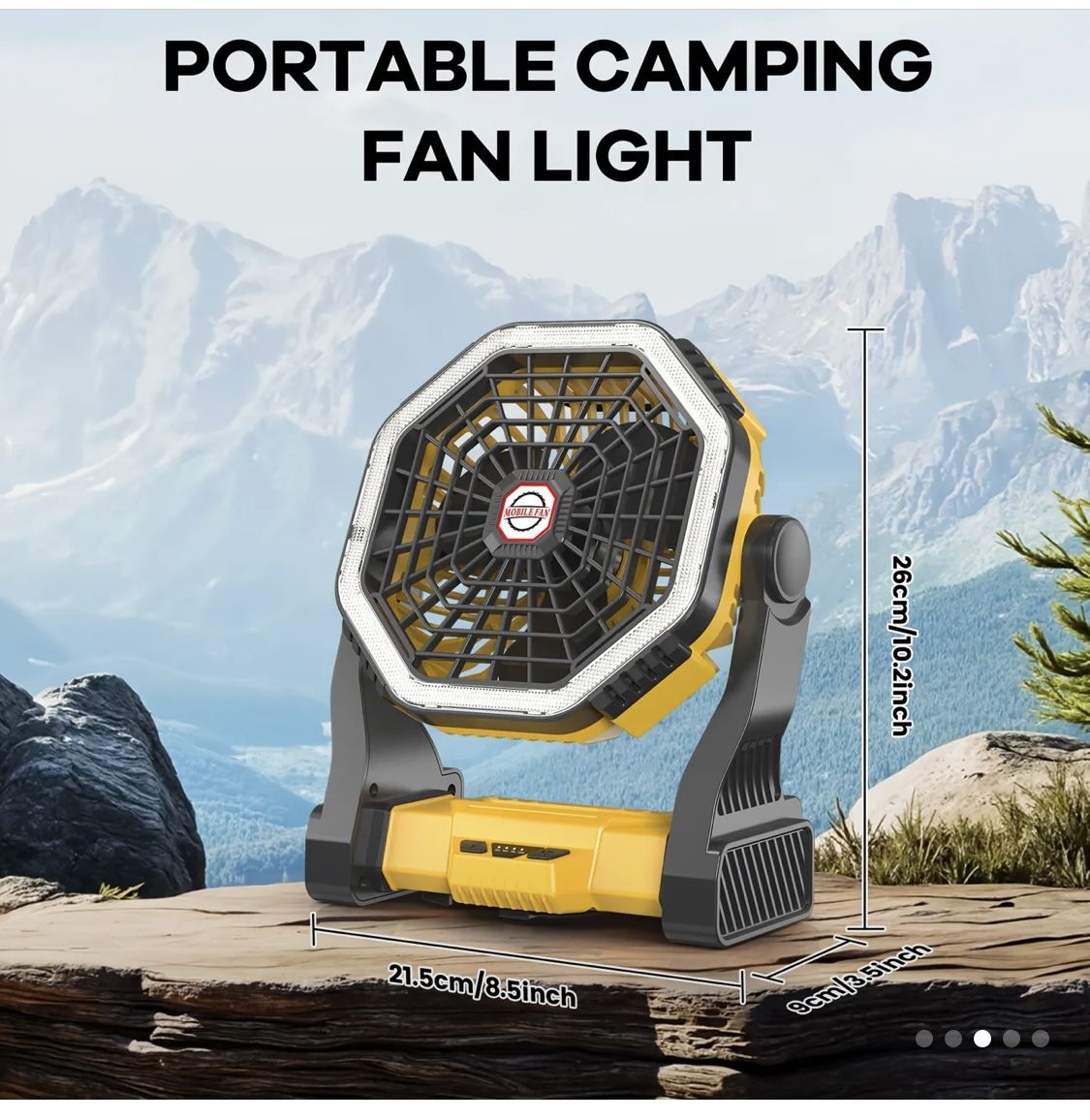 Powerful Camping Fan with Led Light