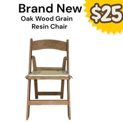New Oakwood / Chestnut Resin Garden Chair 