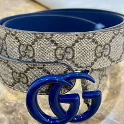 Gucci GG Blue Thin Belt Brand New!! Authentic!!