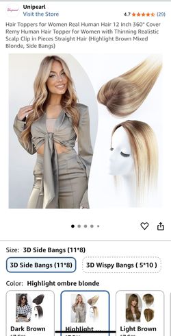 Real Human Hair Topper - Unopened. 