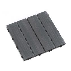 Patio Floor Tiles Pack of 22 WPC Wood-Plastic Composite Patio Deck Tiles DIY Interlocking Decking Tiles, Quick Deck Floor Tile, Court Tile, Water Resi