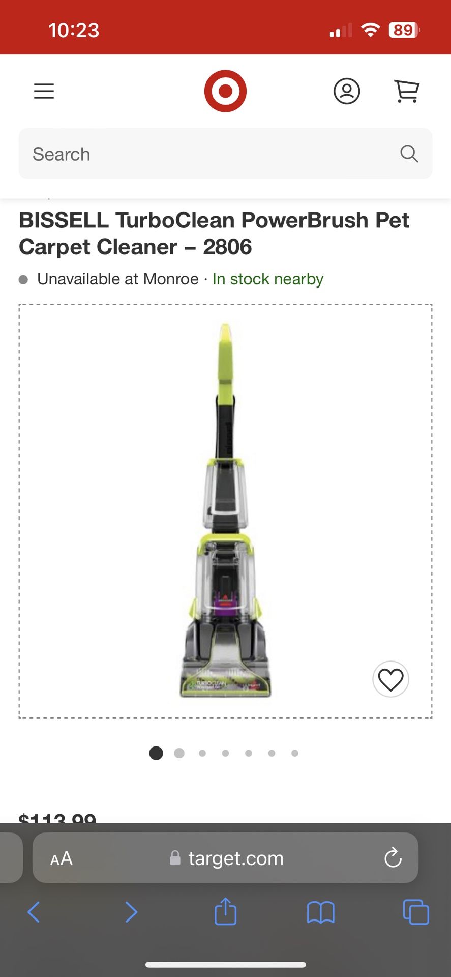 Bissell PowerForce PowerBrush Pet 2910 Carpet Cleaner