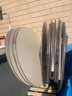 Wooden banquet tables