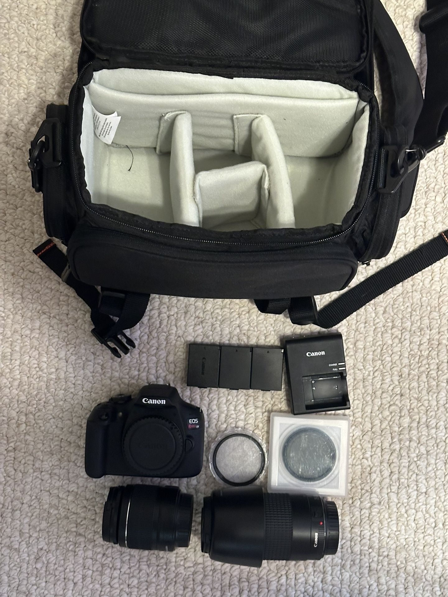 Canon EOS Rebel T7 + Accessories 