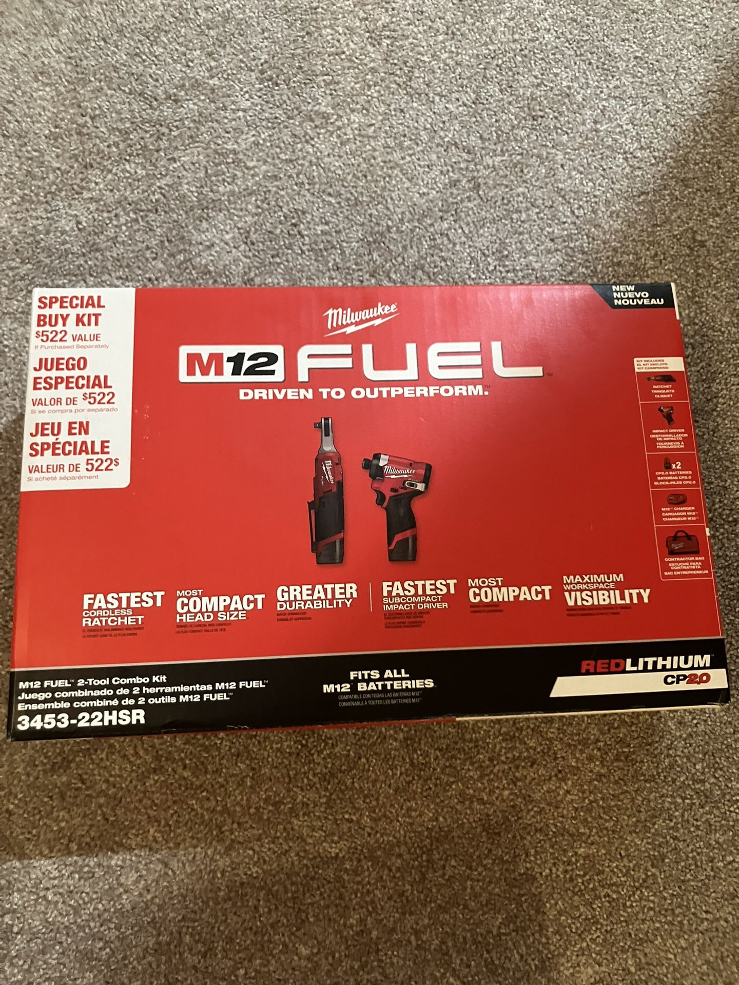 Milwaukee M12 Ratchet And Drill Kit 