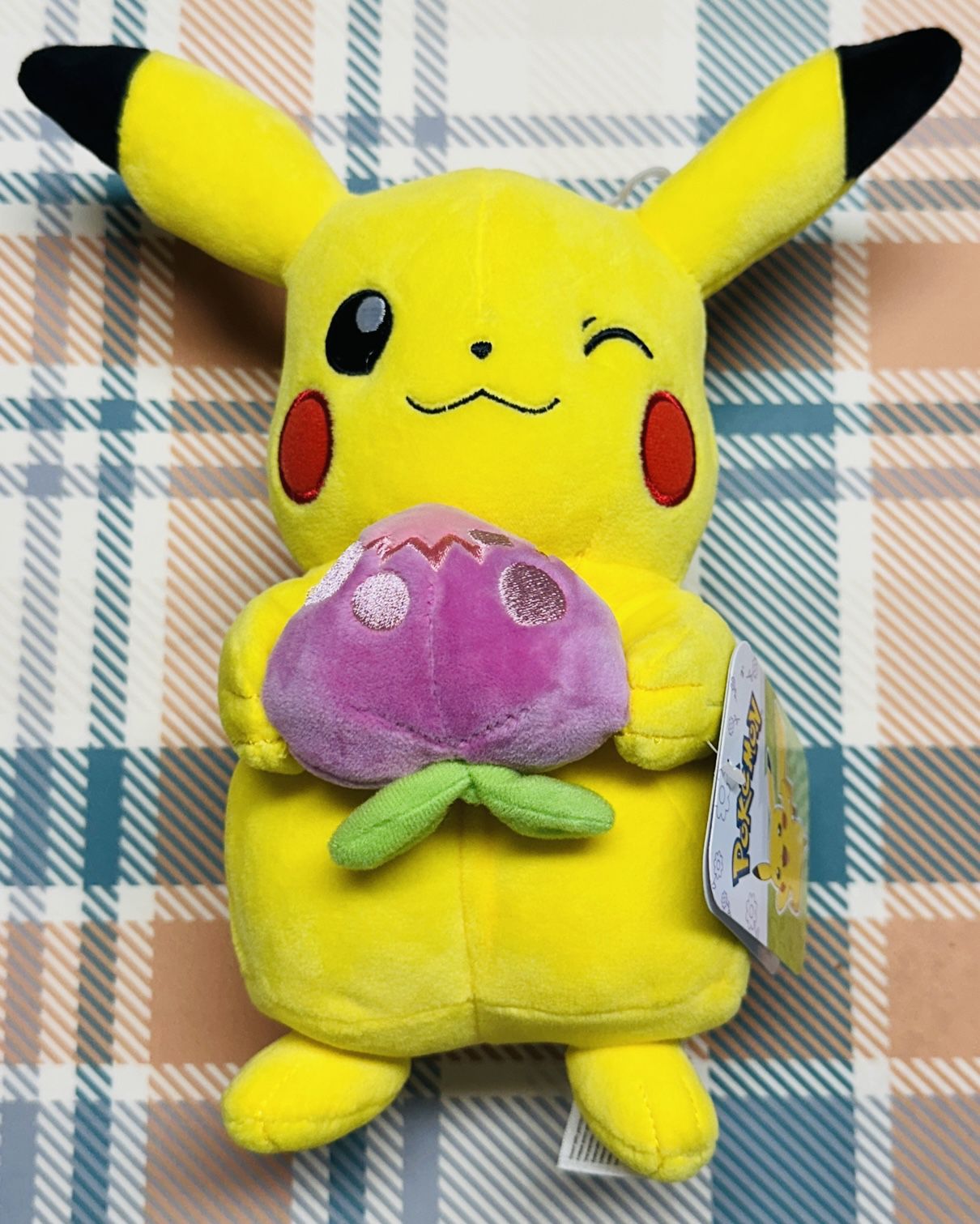 Pokemon Plush Pikachu Pecha Berry Easter Spring Brand New With Tag Super Cute