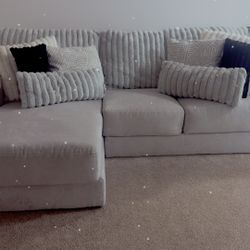 Sofia Gray Chaise Sectional- Couch