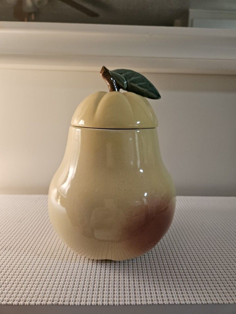 Vintage Pear Jar Cookie Jar Van Nuys Pickup Firm Price