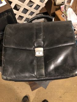 Black Soft Leather Brief Case