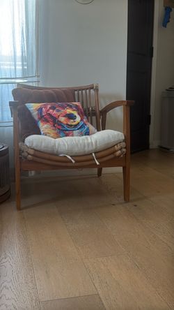 Noelie Rattan Lounge Chair With White Cushion Set Of 2