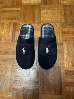 Polo Ralph Lauren Slippers Navy Blue – Basically New suede slippers size 11 men