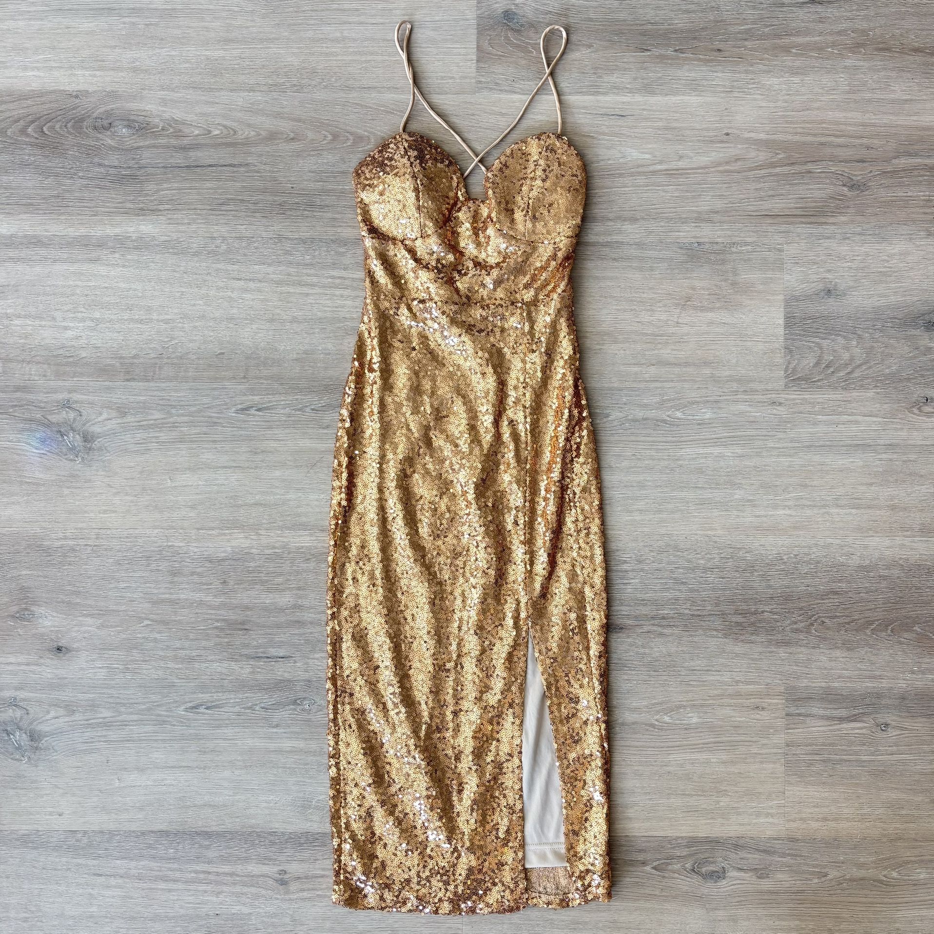 Gold Sequin Dress