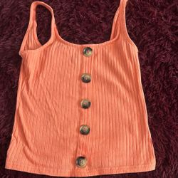 Shein OrangePink Shirt. (Non Button Up)