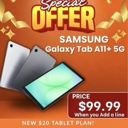 Samsung Galaxy Tab A11+ 5G 💲 99.99🚀
