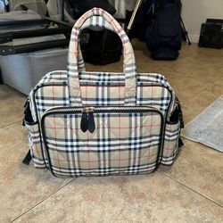 Authentic Burberry Check Baby Changing Bag
