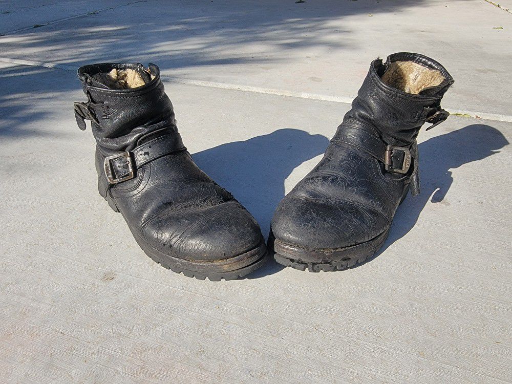 Frye Men's Biker Motorcyle Harness Engineer Boots, Size 9
