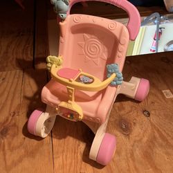 Fisher Price Pink Baby Stroller