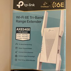 TP-Link - AXE5400 Tri-Band Mesh Wi-Fi 6E Range Extender 