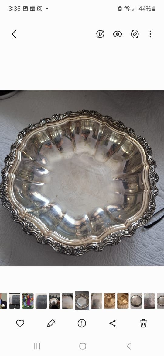 Antique Silver-plated bowl Or Serving Dish