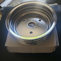 BRAND NEW OLISHED CHROME CRANKSHAFT PULLEY