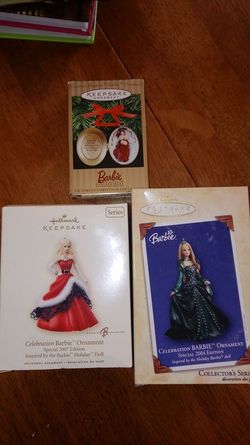 Barbie hallmark ornaments