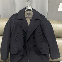 J Crew Wool Peacoat – Men’s Medium (Navy Blue, Thinsulate Lining)
