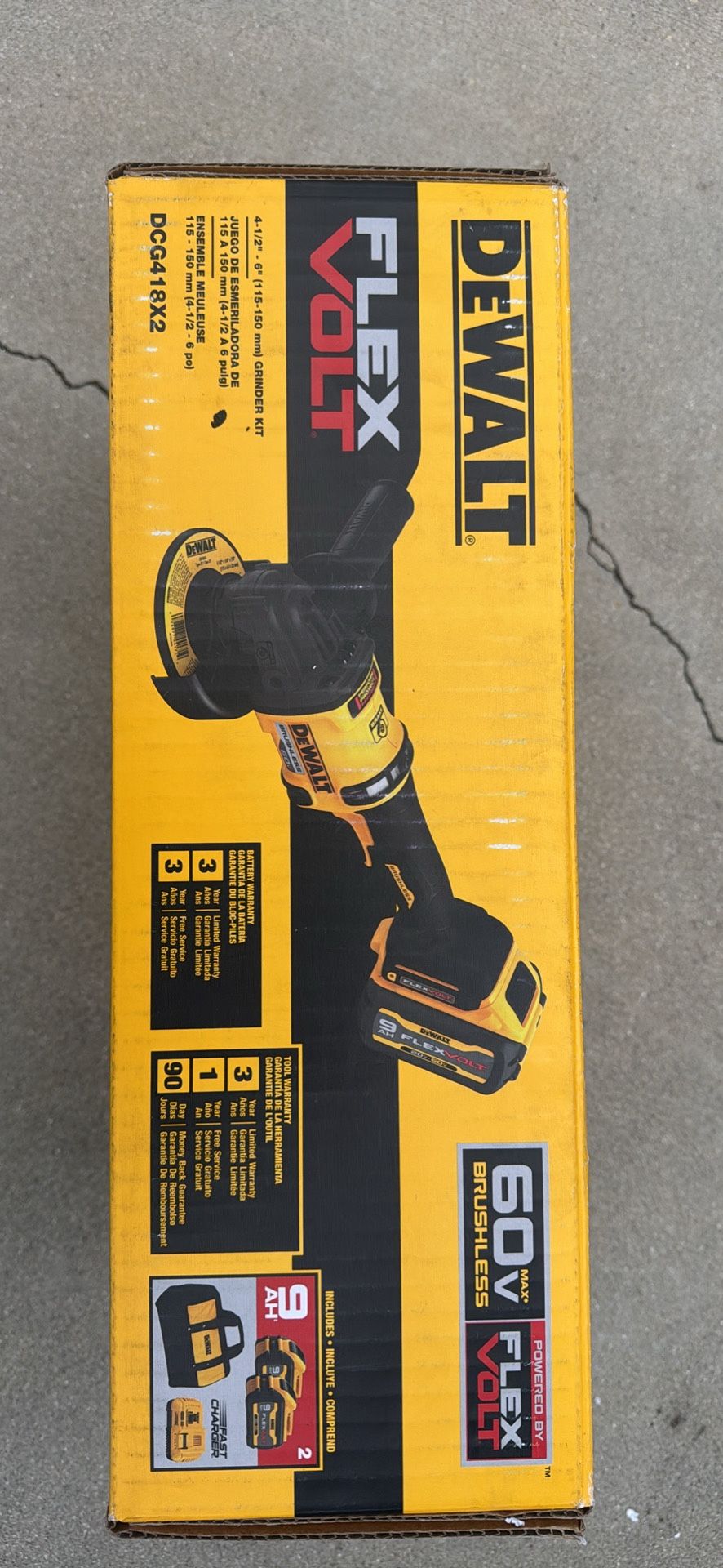 Dewalt Dcg418 Kit 4-1/2” To 6-1/2” Cordless Grinder