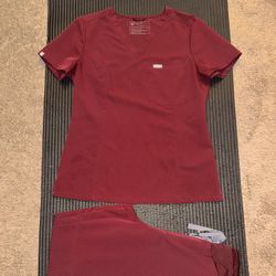 Red Technical Collection FIGS Shirt and Pants  