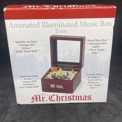 New Mr Christmas Train Animated Illuminated Music Box Jingle Bells