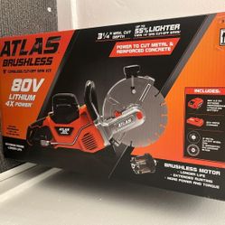 ATLAS 80V Brushless Cordless 9” Cutoff Saw Kit